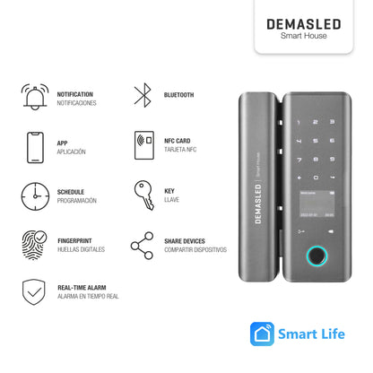 Mini Cerradura Biométrica para Blindex