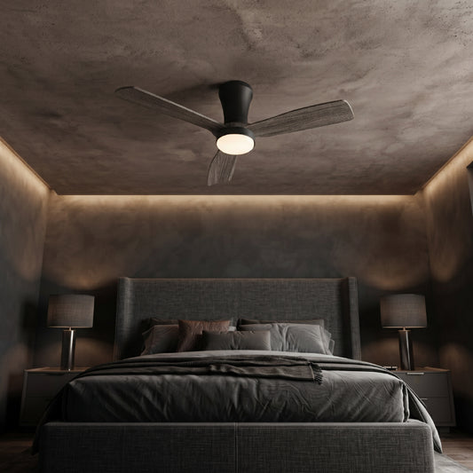 Ventilador de Techo Inteligente Ø130cm, Madera Oscura
