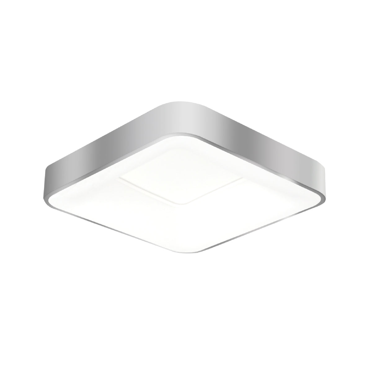 Plafón LED Inteligente Cuadrado 32W, Níquel