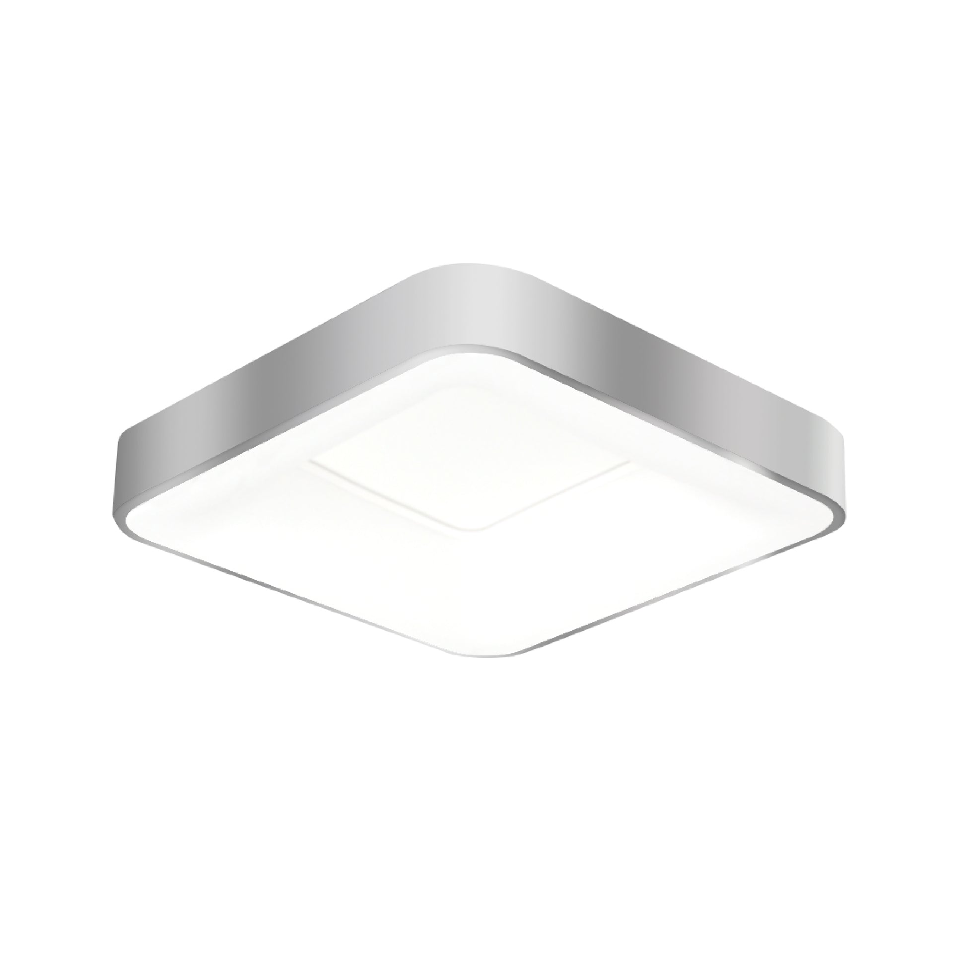 Plafón LED Inteligente Cuadrado 32W, Níquel