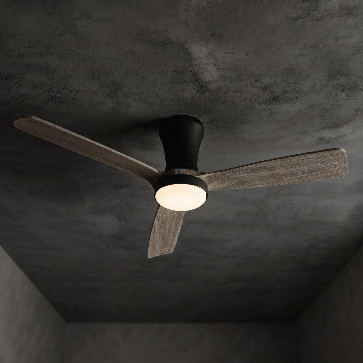 Ventilador de Techo Inteligente Ø130cm, Madera Oscura