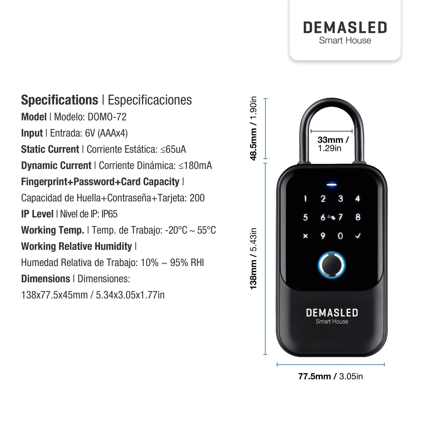 Caja de Llaves Biométrica IP65