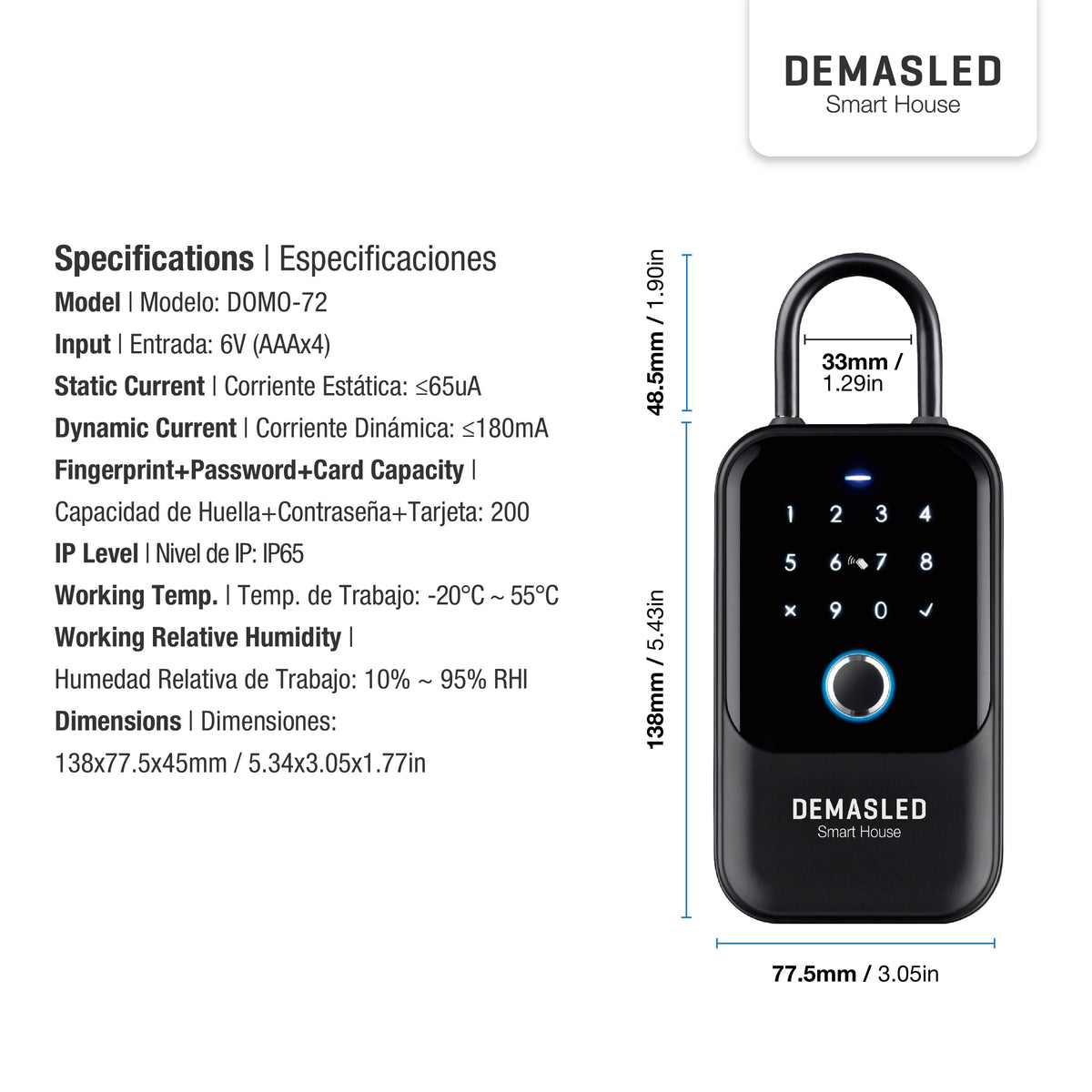 Caja de Llaves Biométrica IP65