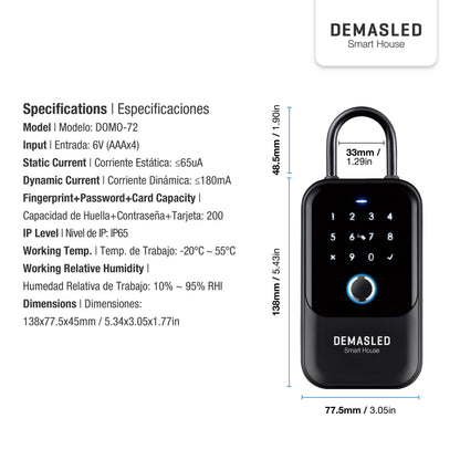 Caja de Llaves Biométrica IP65