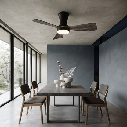 Ventilador de Techo con Luz LED Ø92cm, Madera Oscura