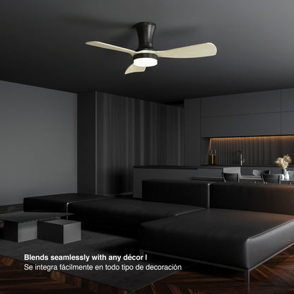Ventilador de Techo con Luz LED Ø92cm, Madera Clara