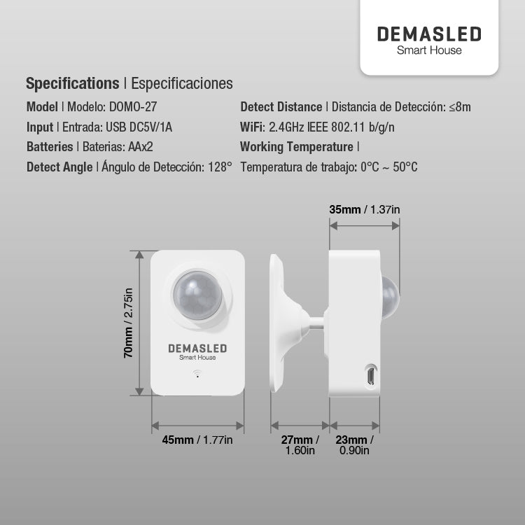 Sensor de Movimiento Alimentado