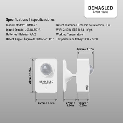 Sensor de Movimiento Alimentado