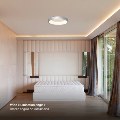 Plafón LED Inteligente Redondo 48W, Níquel