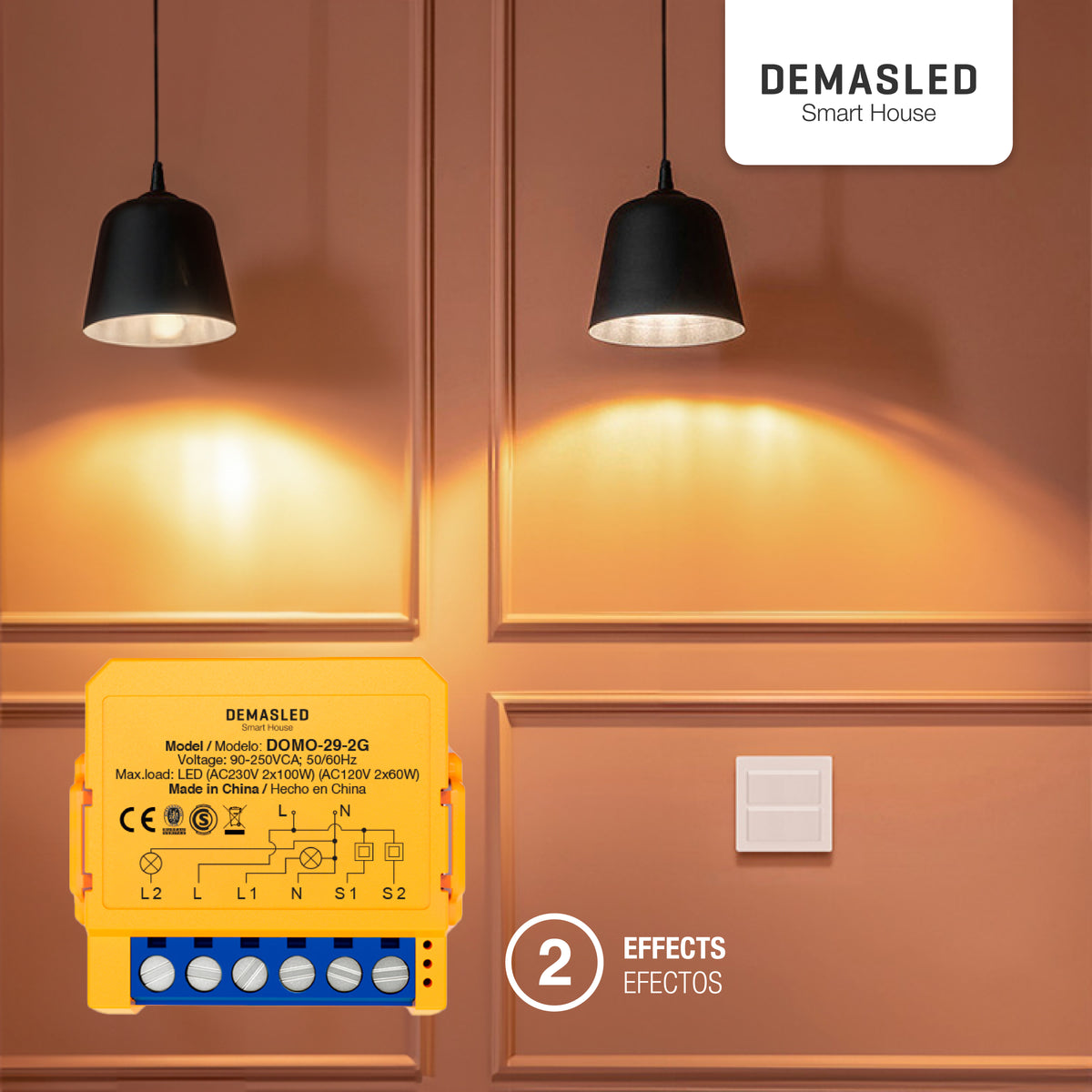 Dimmer Inteligente 2 Salidas