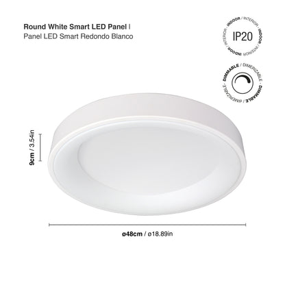 Plafón LED Inteligente Redondo 48W, Blanco