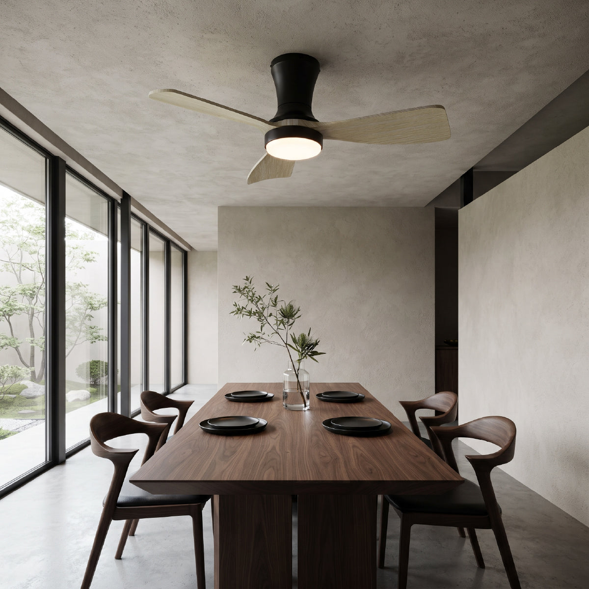 Ventilador de Techo con Luz LED Ø92cm, Madera Clara