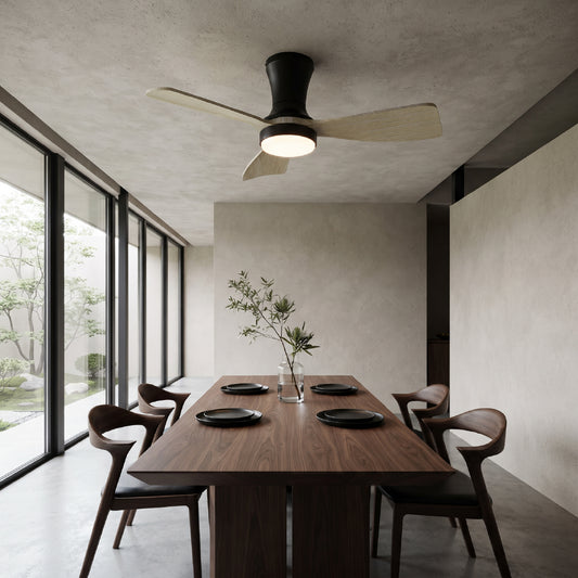 Ventilador de Techo con Luz LED Ø92cm, Madera Clara