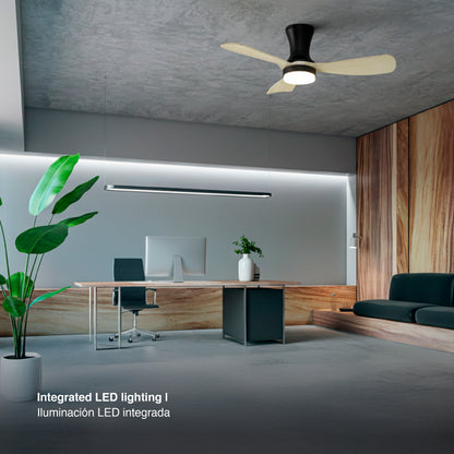 Ventilador de Techo con Luz LED Ø92cm, Madera Clara