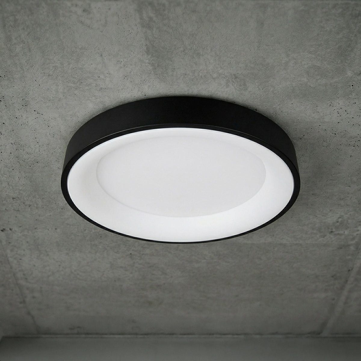 Plafón LED Inteligente Redondo 48W, Negro