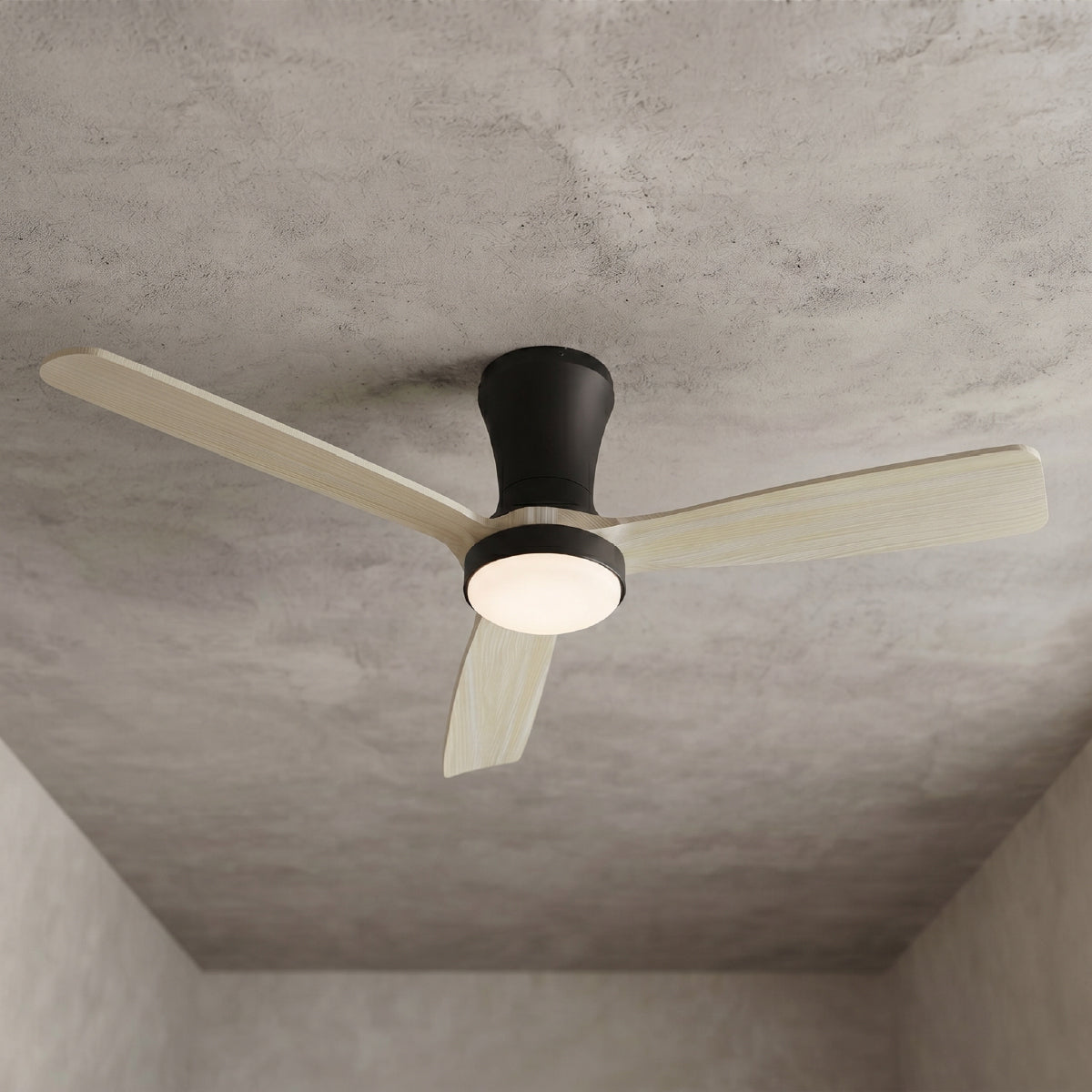 Ventilador de Techo Inteligente Ø130cm, Madera Clara