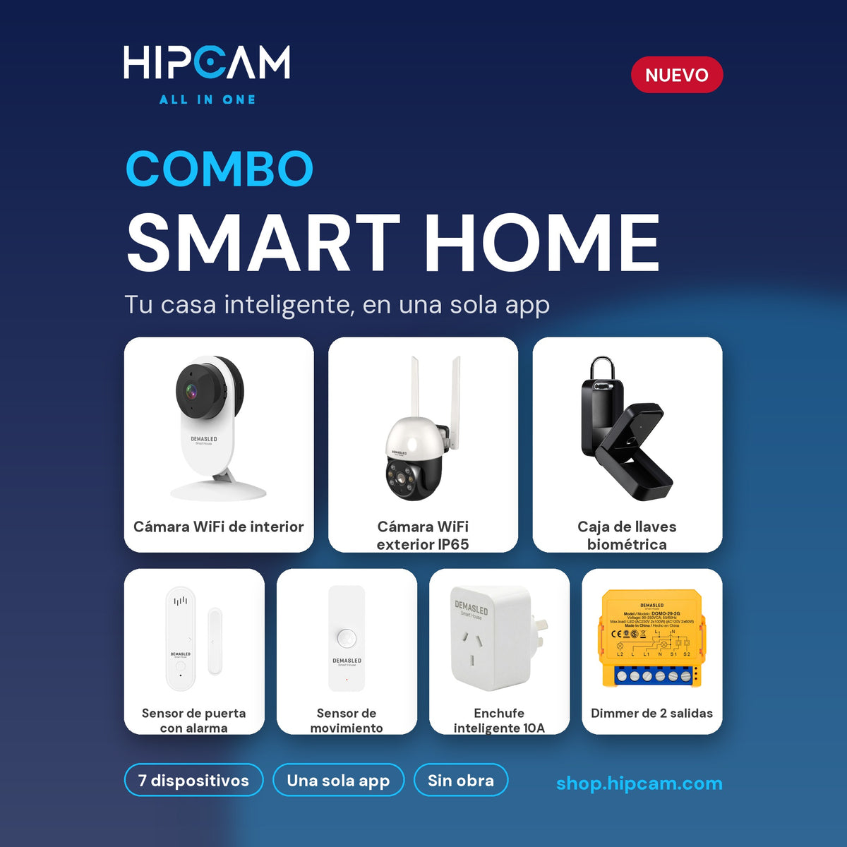 COMBO SMART HOME HIPCAM: 7 dispositivos en una sola app