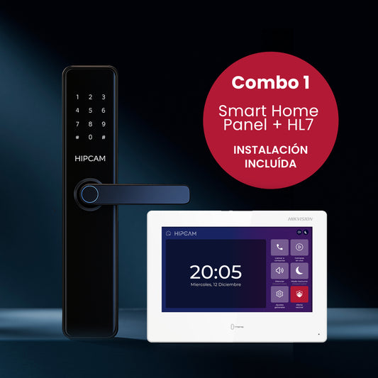 COMBO 1  | SMART LOCK HL7 + SMART HOME PANEL (Instalación incluída)