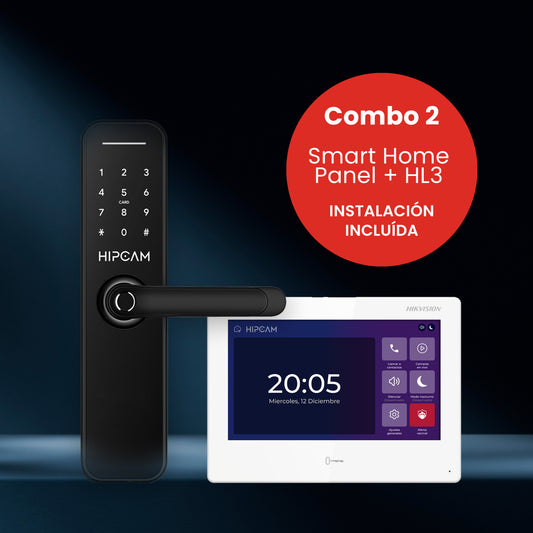 COMBO 2  | SMART LOCK HL3 + SMART HOME PANEL (Instalación incluída)